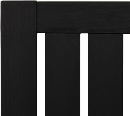Black Polypropylene (PP) Adirondack Chair for Outdoor Patio and Garden, Ergonomic Wood Chair Design with Textured Finish, Easy Assembly for Backyard and Balcony
