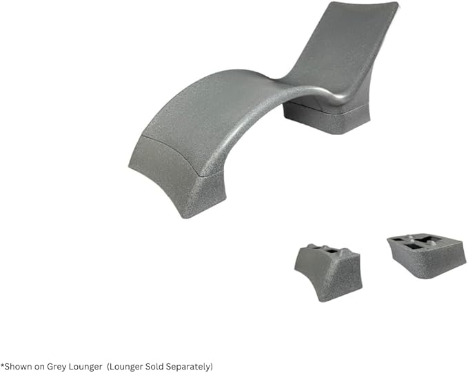 Global Pool Products Lounger Deep Water Kit - Chaise Lounge Chairs Extension - in Pool Elevated Lounger Kit - Gray - Photo 5