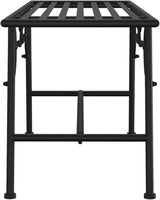 43.3 in Round Steel Tree Bench Black Powder Coat Metal Garden Seat Outdoor 15 x 43.3 x 18.1 in Circular Porch Seating - Photo 5