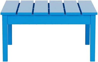 Costaelm Outdoor Side Tables for Patio, Small Patio Conversation Table Weather Resistant Coffee Table, Small Square Table Outdoor End Tables for Porch, Balcony, Poolside, Deck, Pacific Blue
