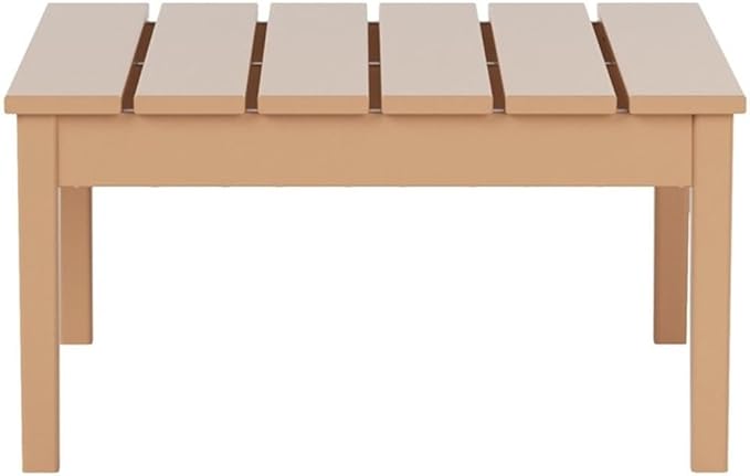 Costaelm Outdoor Side Tables for Patio, Small Patio Conversation Table Weather Resistant Coffee Table, Small Square Table Outdoor End Tables for Porch, Balcony, Poolside, Deck, Teak