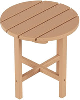 Costaelm Round Outdoor Side Tables, Adirondack Patio Tables for Outside, HDPE Patio End Table Weather Resistant - Photo 4