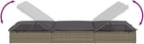2-Person Grey PE Rattan Chaise Lounge, 79"x43" Steel Frame Poolside Sunbed, Adjustable Backrest, Removable Cushions - Photo 9