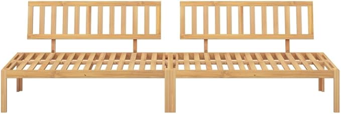 Pallet Sofa Natural Wood Solid Acacia Wood Medium Modular Outdoor Furniture Outdoor Couch Poolside Lounge Furniture Backyard Seating Ensemble for Deck Balcony Patio Garden
