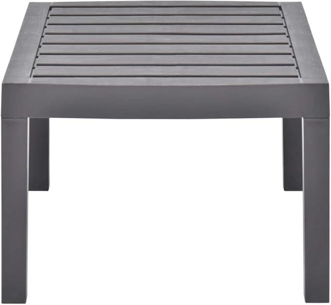 Garden Table Mocha Plastic Outdoor Table Coffee Tables for Backyard Beach 30.7 in x 21.7 in x 15.0 Durable