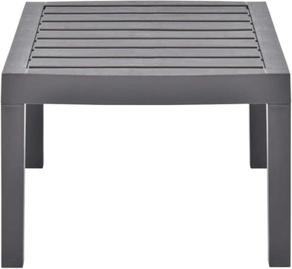Garden Table Mocha Plastic Outdoor Table Coffee Tables for Backyard Beach 30.7 in x 21.7 in x 15.0 Durable