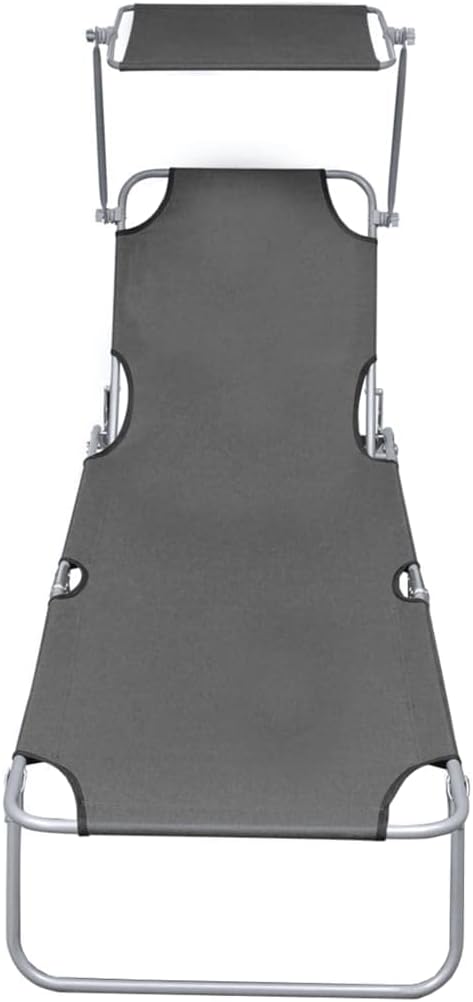 Folding Sun Lounger, Patio Chaise Lounge Chair, Outdoor Recliner Lounge Chair Sun Loungers - Photo 4