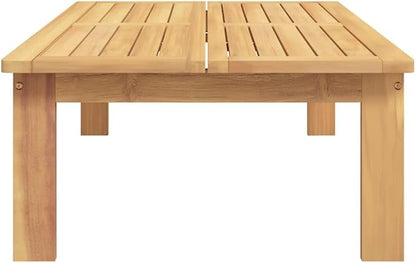 Garden Table Natural Wood Solid Acacia Wood Standard Durable Outdoor Furniture Outdoor Couch Poolside Lounge Furniture Backyard Seating Ensemble for Deck Balcony Patio Garden