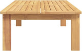 Garden Table Natural Wood Solid Acacia Wood Standard Durable Poolside Seating Deck Loveseat for Garden Lawn - Photo 5