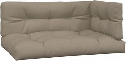Patio Sofa Taupe Solid Acacia Wood with Fabric Cushions Large Outdoor Couch Outdoor Patio Furniture Set for Porch Terrace