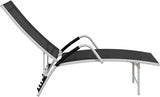 Adjustable Outdoor Chaise Lounge Chair Black Powder-Coated Aluminum Textilene Reclining Sun Lounger 23.8x76x37.8 in - Photo 5
