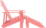 Pink Solid Fir Wood Large Detachable 2-Seater Adirondack Chair for Patio Garden Balcony - Photo 4