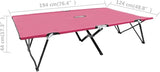Pink Folding Sun Lounger for Two, 600D Polyester with PE Coating, Powder-Coated Steel Frame - Photo 2