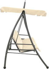 Outdoor Garden Swing Seat with Canopy, Convertible Bench Chair for Patio Porch Backyard - Photo 1