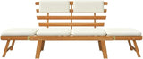 Patio Bench with Cushions, Park Wooden Bench, Garden Bench, Balcony Bench, Outdoor Furniture, Picnic Bench - Photo 4