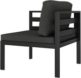Anthracite Outdoor Sectional Corner Seat 27.6x27.6x25.4 in Aluminum Frame Lightweight Modular Patio Couch for Balcony - Photo 3