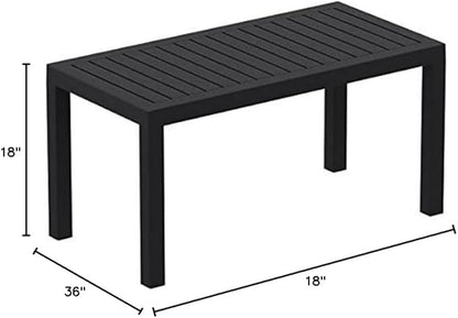 Compamia Ocean Coffee Table in Black, Commercial Grade
