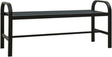 Garden Bench Black Steel WPC Durable Sturdy Seating Vintage Style for Patio Backyard - Photo 3