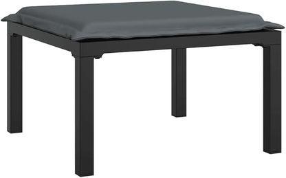 4-Piece Outdoor Patio Lounge Set Black and Grey, Modular Design All-Weather Cushions Durable Poly Rattan Furniture for Garden Balcony
