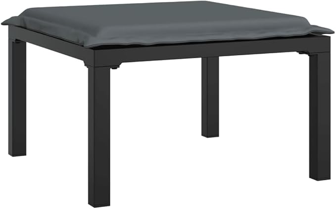 4-Piece Outdoor Patio Lounge Set Black and Grey - Photo 5