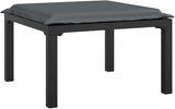 4-Piece Outdoor Patio Lounge Set Black and Grey - Photo 5