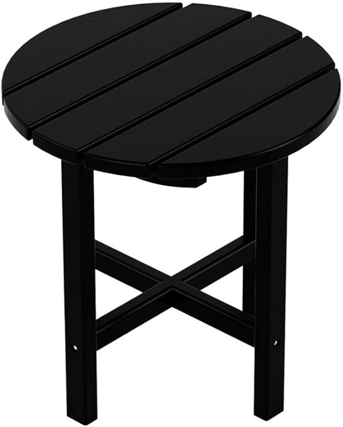 Costaelm Round Outdoor Side Tables, Adirondack Patio Tables for Outside, HDPE Patio End Table Weather Resistant - Photo 4