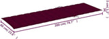 Wine Red 2-Person Acacia Wood Sun Lounger Outdoor Chaise Lounge with Wheels 78.7" Long for Garden Patio Poolside Terrace - Photo 6