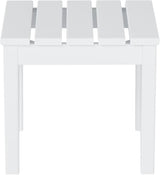 WestinTrends Ashore Outdoor Patio Modern Adirondack Side Table, White - Photo 4