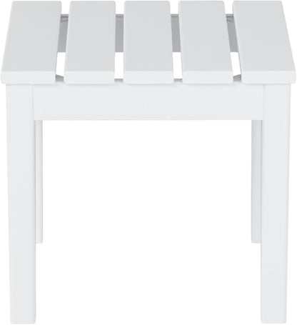 WestinTrends Ashore Outdoor Patio Modern Adirondack Side Table, White