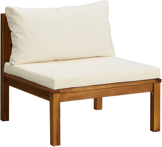 vidaXL Patio Sofa Set 2 Piece, Sectional Sofa with Cushions, Modular Seat with Tea Table - Photo 7