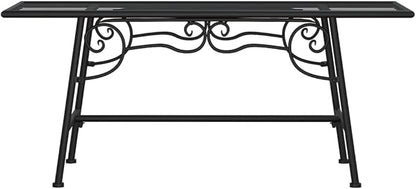 43.3 in Round Steel Tree Bench Black Powder Coat Metal Garden Seat Outdoor 15 x 43.3 x 18.1 in Circular Porch Seating for Patio Yard Front Entrance