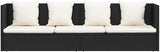 Poly Rattan Sunbed with Cushions - Photo 5