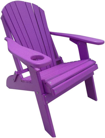Furniture Barn USA Poly Folding Adirondack Chair, Bright Purple
