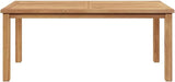 Modern Outdoor Coffee Table Solid Teak Wood 43.31x21.65x17.72 in Brown Patio Cocktail Table Weather Resistant for - Photo 5