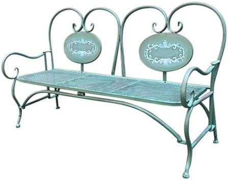 Folding Metal Garden Bench, 35in Outdoor Park Seat with Backrest & Armrests, 1022lb Capacity, Stylish White Garden Furniture for Patio, Yard & Balcony