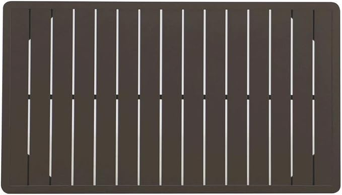 Brown Metal Outdoor Coffee Table for Patio, Rectangular Design with Durable Frame, Coffee Table for Outside Relaxation and Dining