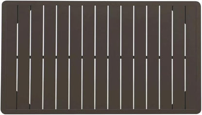 Brown Metal Outdoor Coffee Table for Patio, Rectangular Design with Durable Frame, Coffee Table for Outside Relaxation and Dining
