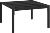 Set of 2 Outdoor Garden Footstools, Square Metal Patio Ottoman with Weather-Resistant Cushions - Photo 5