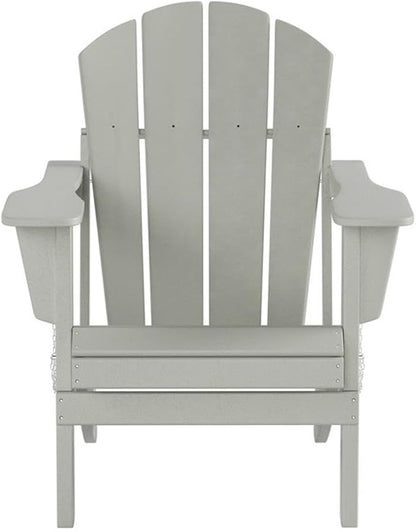Costaelm Outdoor Folding Chair, Outdoor Seating Folding Firepit Chairs, All Weather Poly Adirondack Chair for Deck Backyard Garden Lawn Pool Patio, Sand