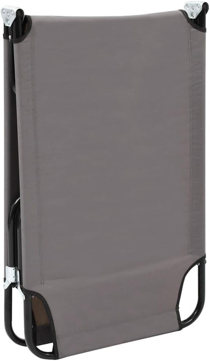 Folding Sun Lounger 22.8"x74.8"x11" Steel Frame 600D Polyester Portable Beach Chair No Assembly Garden Pool Patio