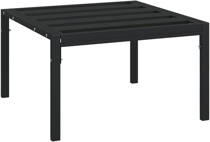 Patio Footstools with Gray Cushions 2 pcs 23.6"x23.6"x13.8" Steel Outdoor Chairs Furniture Balcony Furniture Suitable - Photo 6