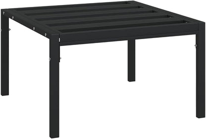 Patio Footstools with Gray Cushions 2 pcs 23.6"x23.6"x13.8" Steel Outdoor Chairs Furniture Balcony Furniture Suitable for Gardens, Pools, patios.