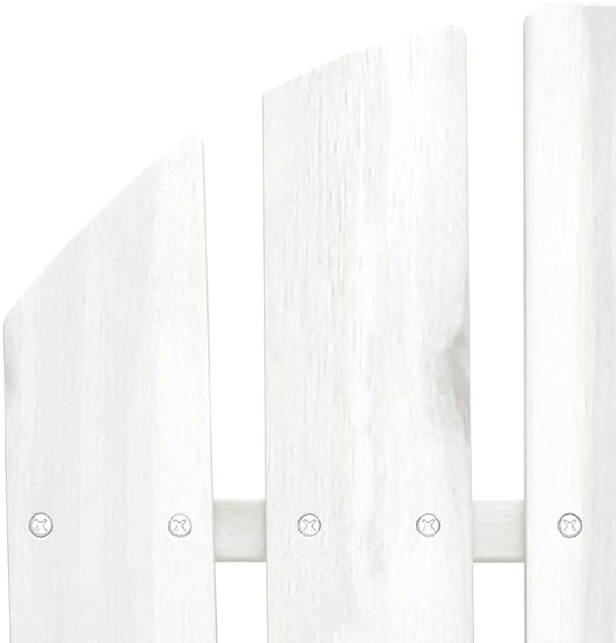 White Solid Fir Wood 2-Seater Durable Garden Adirondack Chair for Outdoor Patio Balcony Relaxation Ergonomic Design - Photo 6