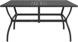 Garden Table Anthracite Powder-Coated Steel Medium Sleek - Photo 3