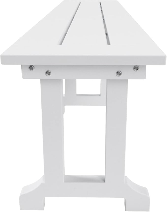 WO WESTIN OUTDOOR HDPE Laguna Trestle 65" Bench,White
