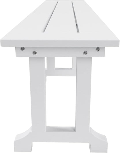 WO WESTIN OUTDOOR HDPE Laguna Trestle 65" Bench,White