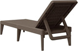 Adjustable Brown Polypropylene Outdoor Chaise Lounge 23.6x73.2x11.4in - Photo 6