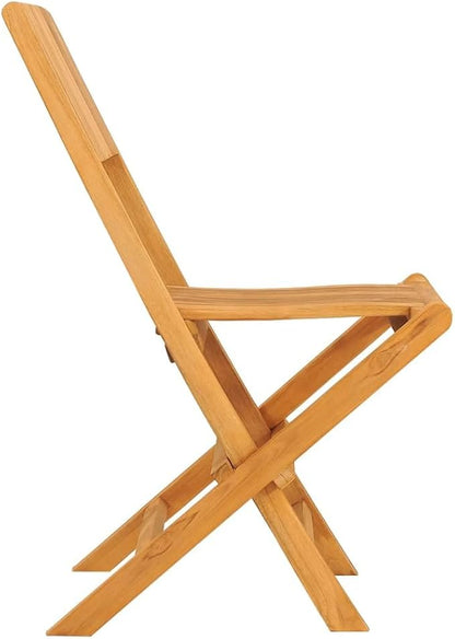 Folding Patio Chairs 2 pcs 18.5"x24"x35.4" Solid Wood Teak Outdoor Chairs Furniture Balcony Furniture Suitable for Gardens, Pools, patios.