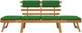 Patio Bench with Cushions, Bench with Backrest, Garden Bench, Park Bench for Patio, Garden, Yard, Lawn - Photo 4