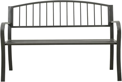 Garden Bench Durable Garden Bench Rectangular Contemporary Outdoor Seating Outdoor Furniture for Courtyard